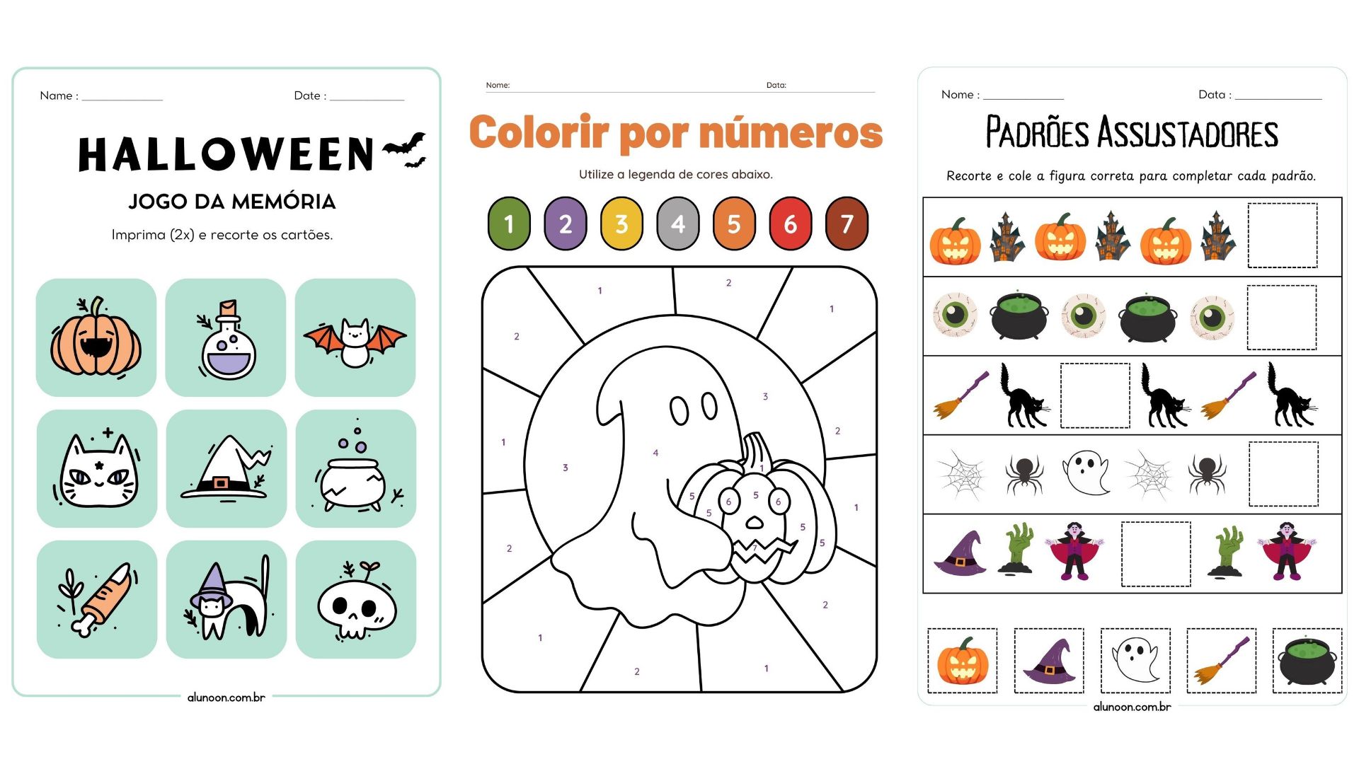 20 ATIVIDADES DE MATEMÁTICA DE HALLOWEEN PARA IMPRIMIR